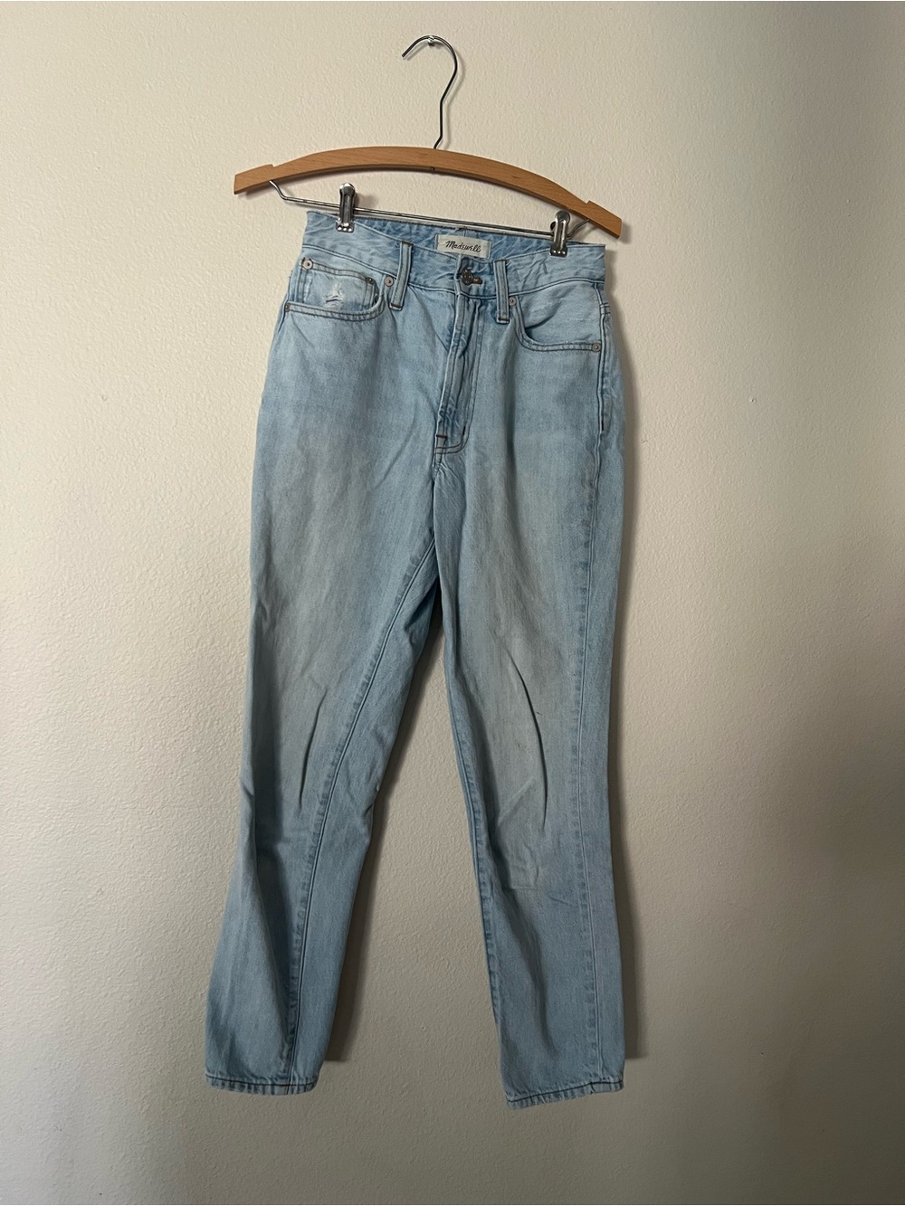 Madewell Light Wash High-Rise Straight Jeans